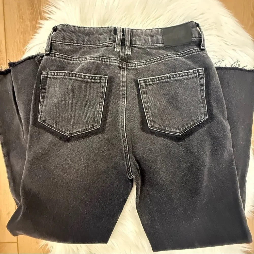 PAIGE Noella Black High-Rise Straight Leg Jeans - Size 26
